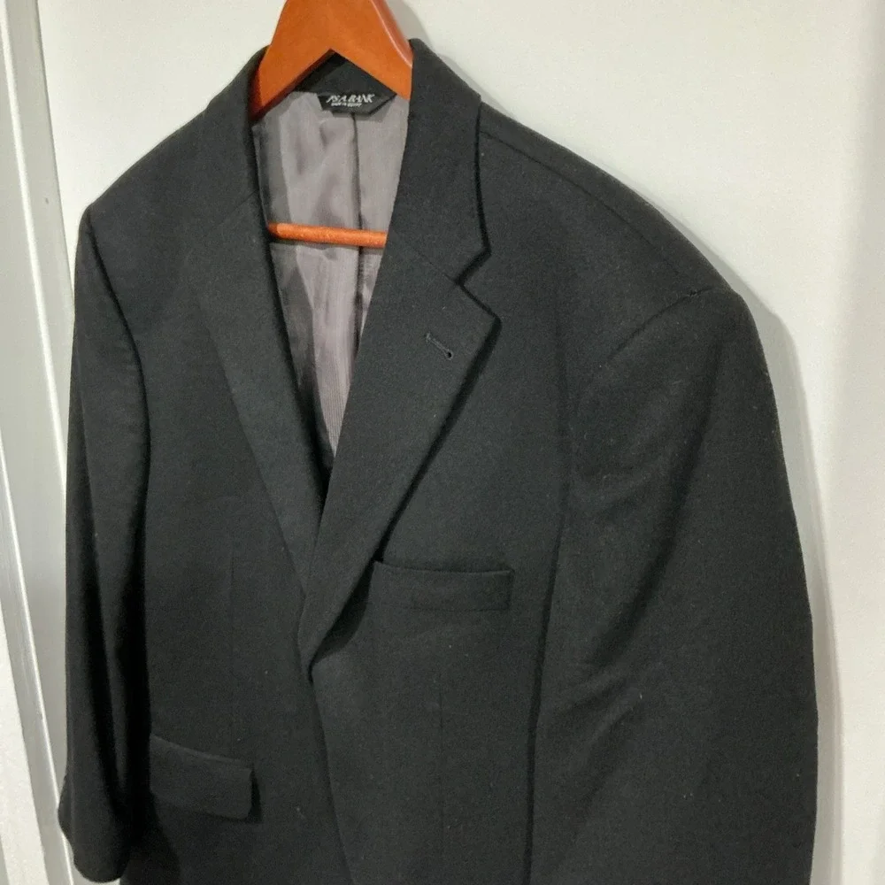 Jos A Bank Signature Collection Men Sz 44S Black Cashmere Sport Coat, Luxury